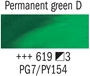 Picture of Rembrandt Oil 40ml - 619 - Permanent Green Deep 
