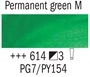 Picture of Rembrandt Oil 150ml - 614 -Permanent Green Medium 