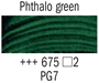 Picture of Rembrandt Acrylic - 675 - Phthalo Green 40ml