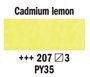 Picture of Rembrandt Watercolour 20ml - 207 - Cadmium Yellow Lemon S3