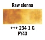 Picture of Rembrandt Watercolour Half Pan - 234 - Raw Sienna  S1