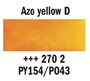 Picture of Rembrandt Watercolour Half Pan - 270 - Azo Yellow DeepS2