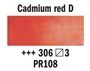 Picture of Rembrandt Watercolour Half Pan - 306 - Cadmium Red Deep S3