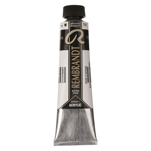 Picture of Rembrandt Acrylic - 701 - Ivory Black 40ml