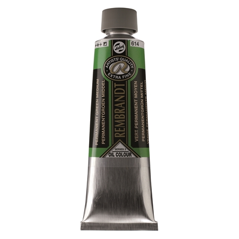 Picture of Rembrandt Oil 150ml - 614 -Permanent Green Medium 