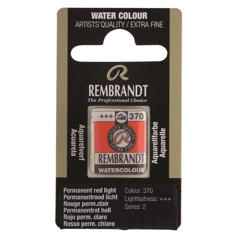 Picture of Rembrandt Watercolour Half Pan - 370 - Pernament Red Light  S2