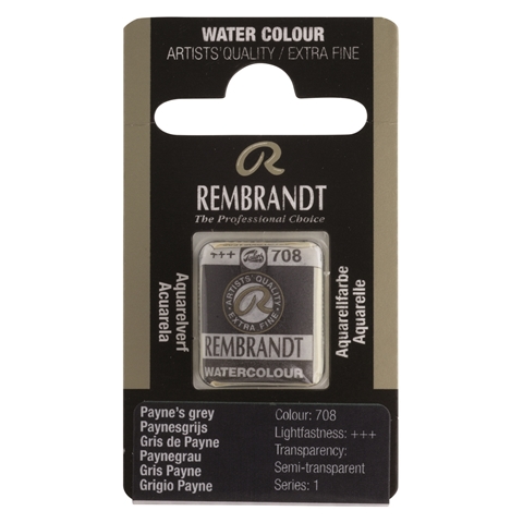 Picture of Rembrandt Watercolour Half Pan - 708 - Payne's Grey  S1
