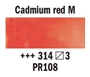 Picture of Rembrandt Watercolour Half Pan - 314 - Cadmium Red Medium   S3