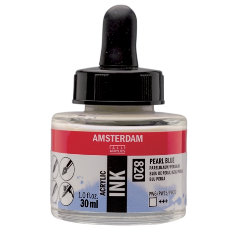 Picture of 820 - AMSTERDAM ACR INK 30ml PEARL BLUE