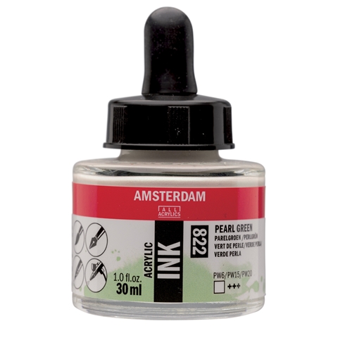 Picture of 822 - AMSTERDAM ACR INK 30ml PEARL GREEN