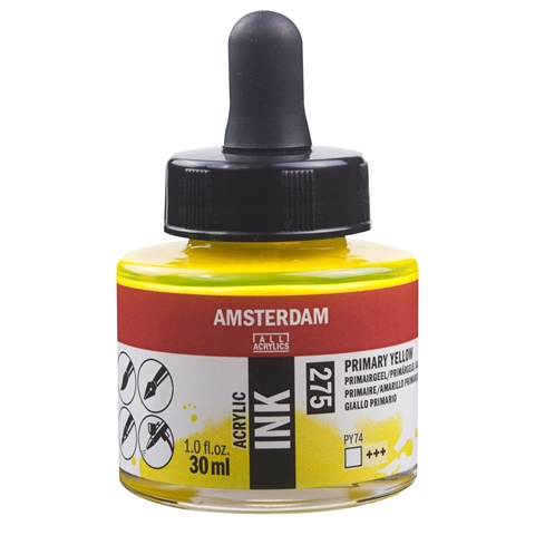Picture of 275 - AMSTERDAM ACR INK 30ml PRIMARY YELLOW