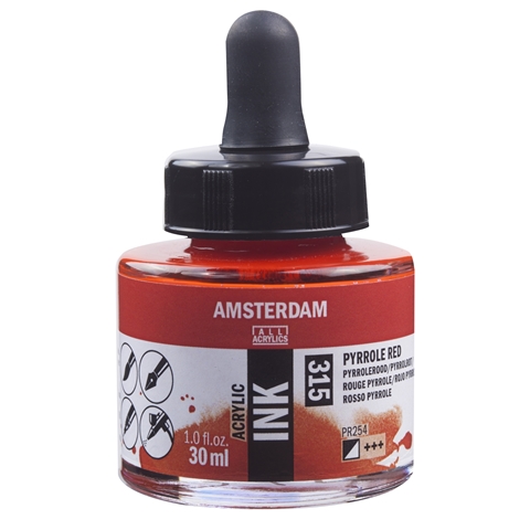 Picture of 315 - AMSTERDAM ACR INK 30ml PYRROLE RED