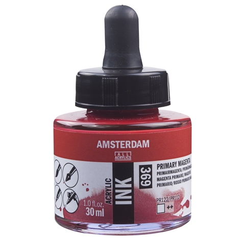 Picture of 369 - AMSTERDAM ACR INK 30ml PRIMARY MAGENTA