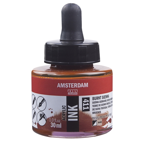 Picture of 411 - AMSTERDAM ACR INK 30ml BURNT SIENNA