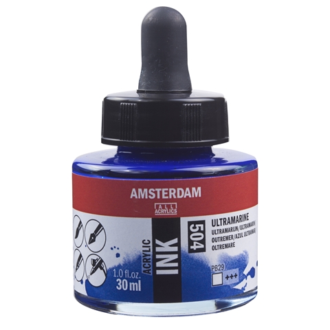 Picture of 504 - AMSTERDAM ACR INK 30ml ULTRAMARINE