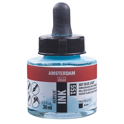 Picture of 551 - AMSTERDAM ACR INK 30ml SKY BLUE LIGHT