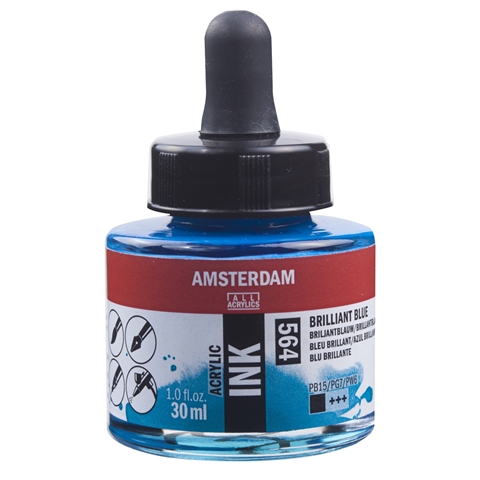 Picture of 564 - AMSTERDAM ACR INK 30ml BRILLIANT BLUE