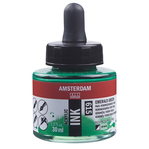 Picture of 615 - AMSTERDAM ACR INK 30ml EMERALD GREEN
