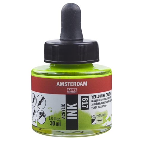 Picture of 617 - AMSTERDAM ACR INK 30ml YELLOWISH GREEN