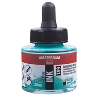 Picture of 661 - AMSTERDAM ACR INK 30ml TURQUOISE GREEN