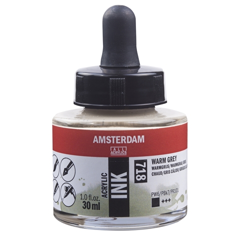 Picture of 718 - AMSTERDAM ACR INK 30ml WARM GREY