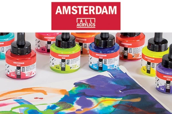 Pouring Technique Amsterdam Acrylic Ink