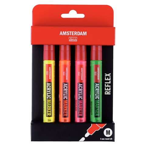 Picture of Amsterdam Acrylic MARKERS M REFLEX SET 4