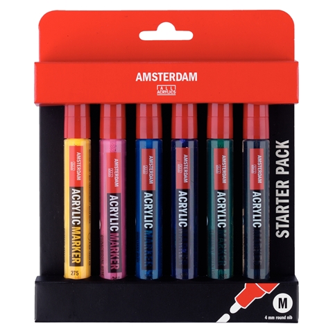 Picture of Amsterdam Acrylic MARKERS M BASIC SET 6