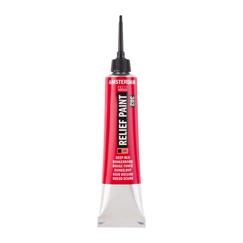 Picture of Amsterdam Relief Paint 20ml Deep Red 302